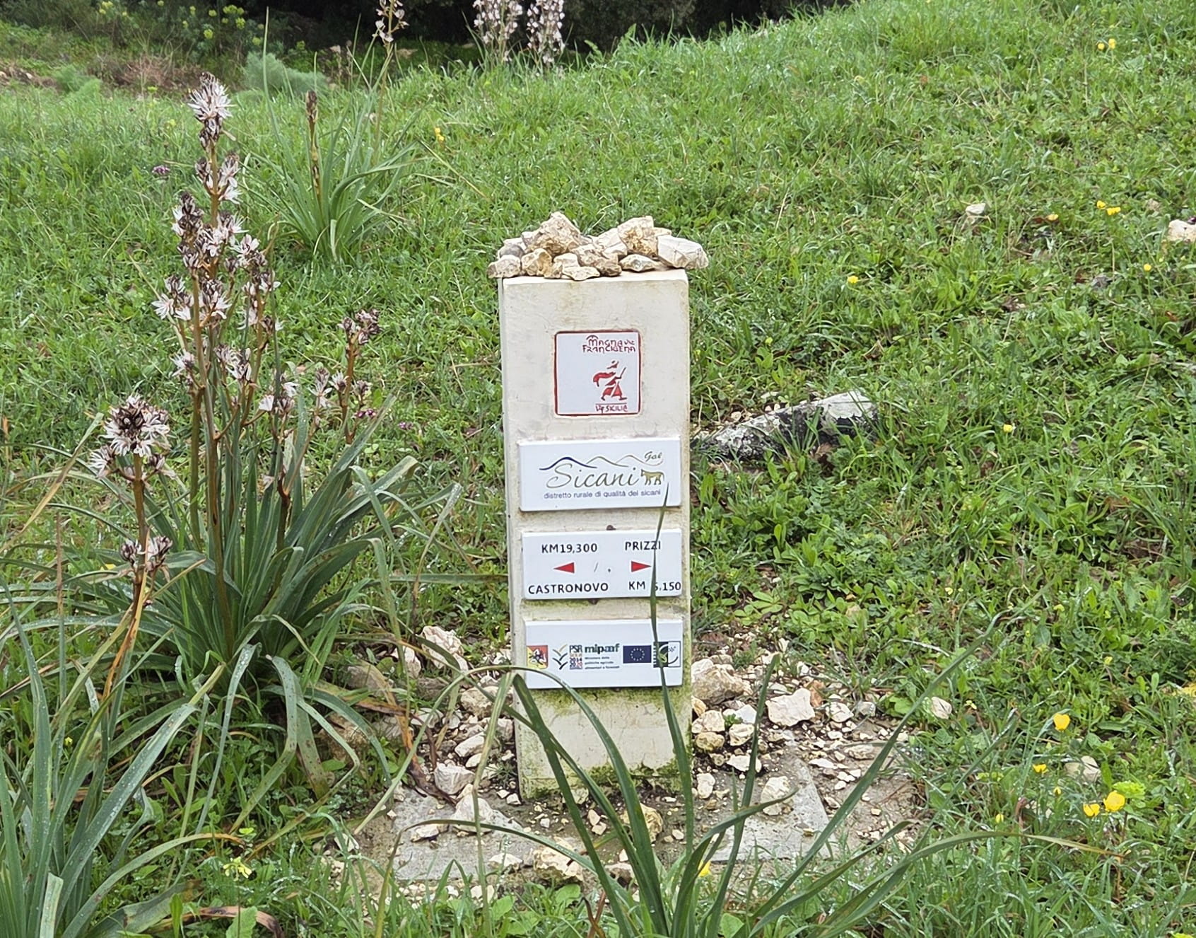 MVF Sign 2: 19.3km to Castronovo