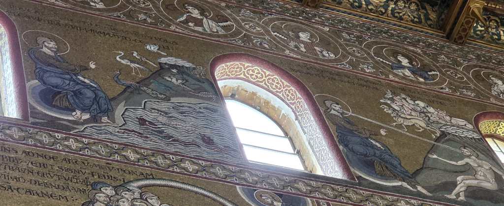 Genesis 4: God creating fish and birds; God creating animals and Adam