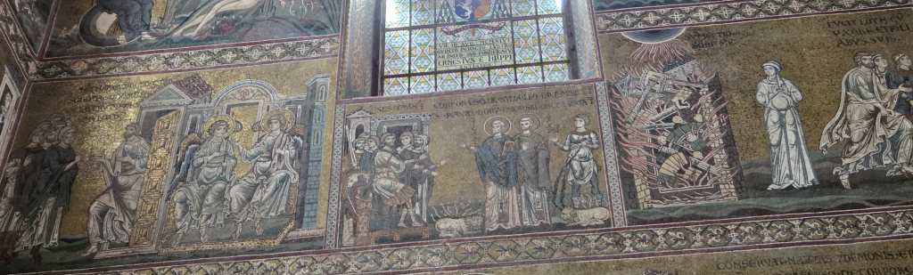 Old Testament 4: Lot and angels; (saints); Destruction of Sodom