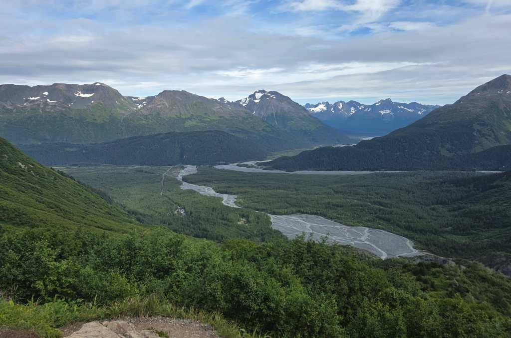 I could see parking lot from the trail.