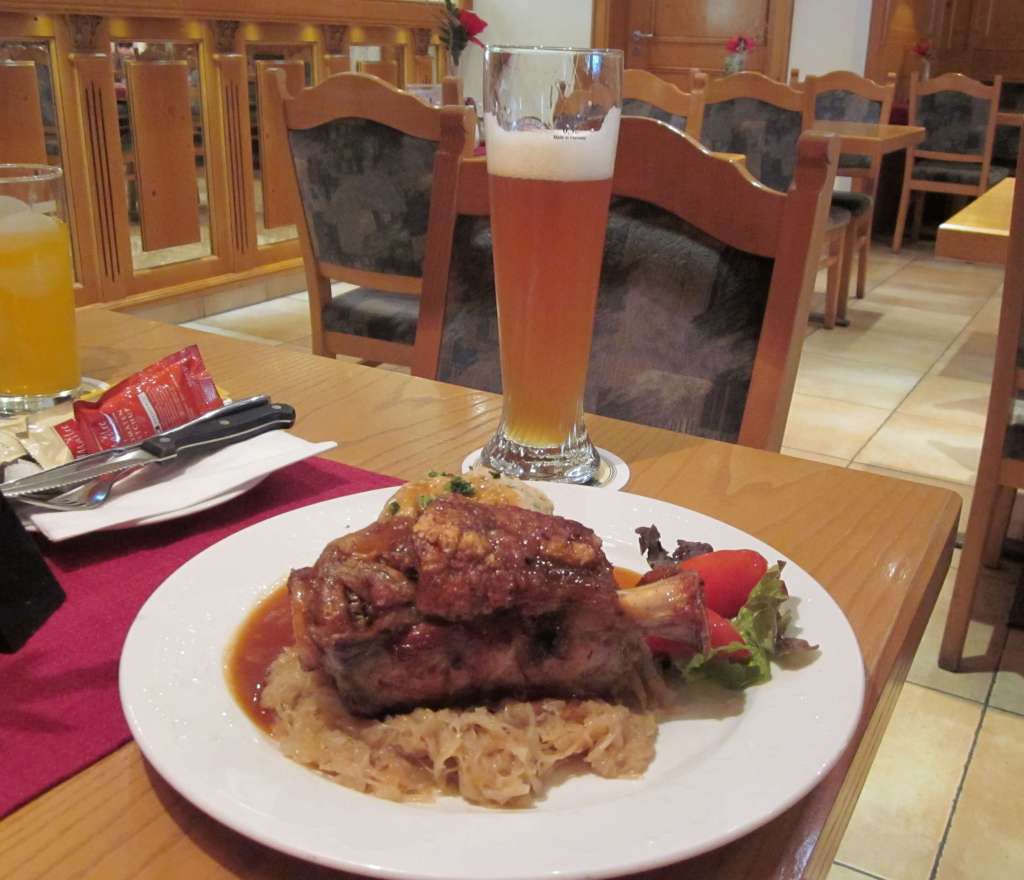 German Pork Knuckle and Beer