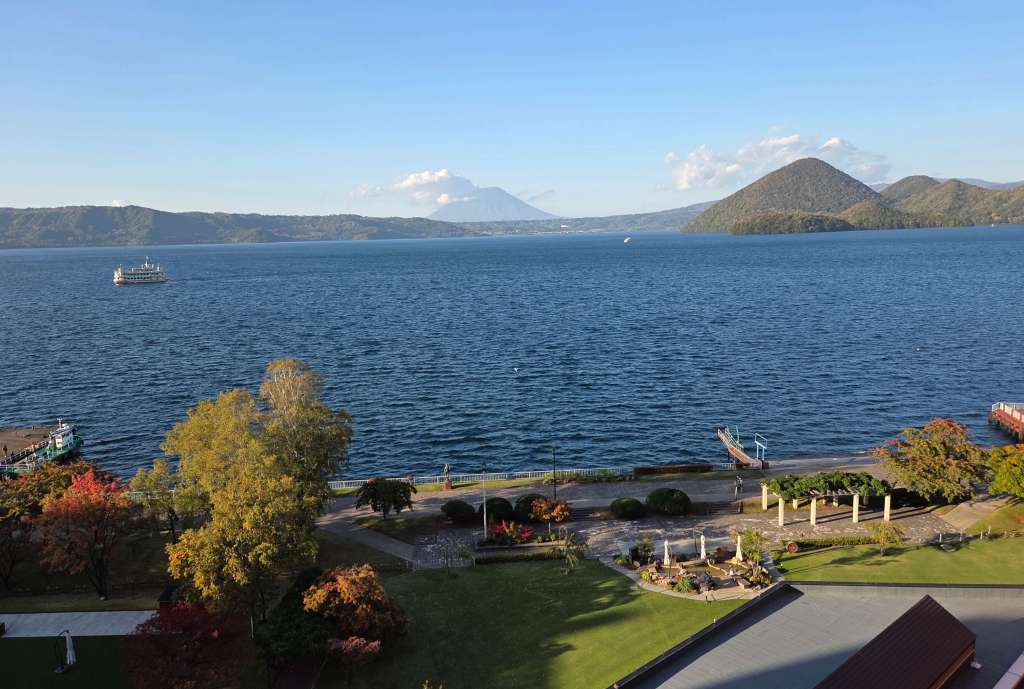Lake Toya view from our room