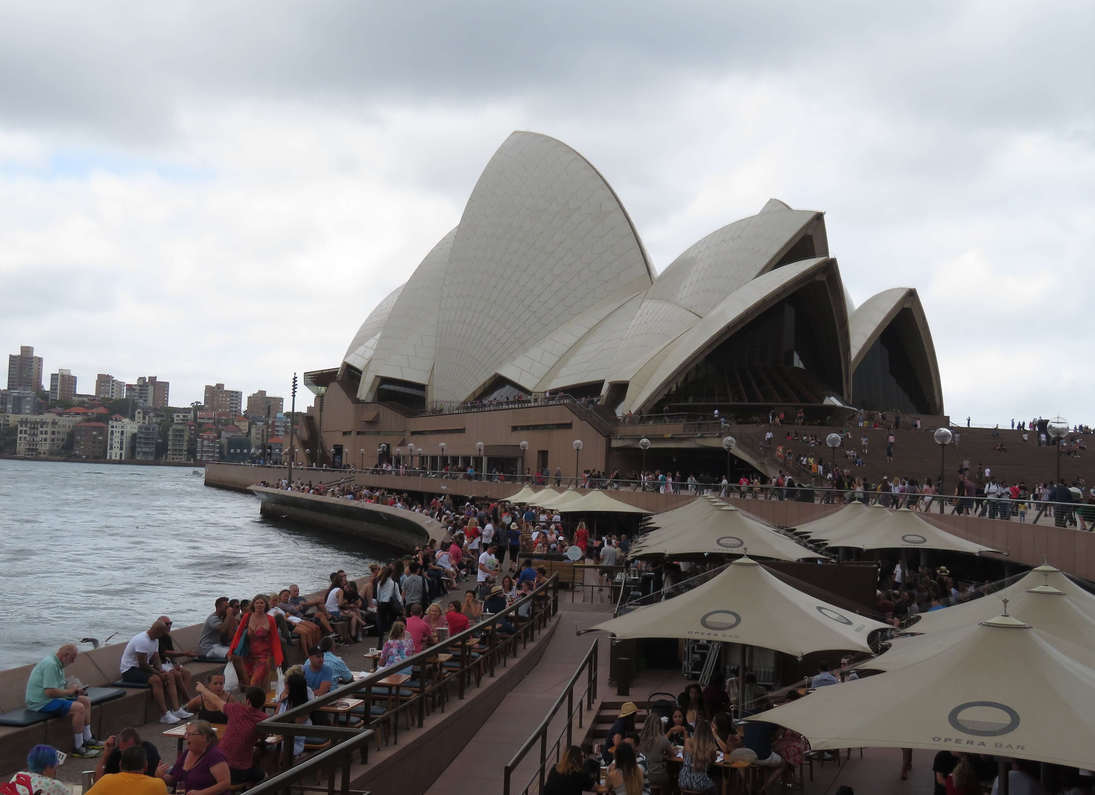 Sydney Harbor bustling with tourists